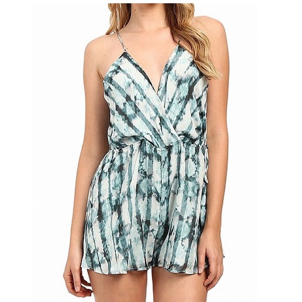 Jetset Diaries Serpiente Romper Aqua Blue Jumper TJD Revolve